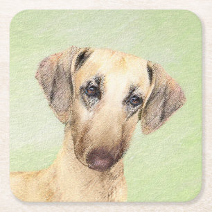 Sloughis Painting - Cute Original Dog Art Kartonnen Onderzetters