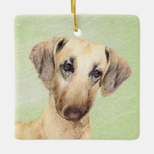 Sloughis Painting - Cute Original Dog Art Keramisch Ornament