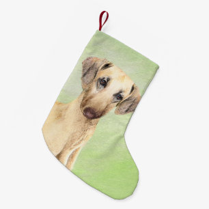 Sloughis Painting - Cute Original Dog Art Kleine Kerstsok