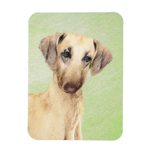 Sloughis Painting - Cute Original Dog Art Magneet
