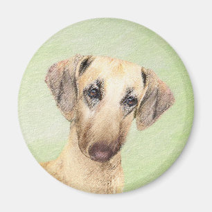 Sloughis Painting - Cute Original Dog Art Magneet