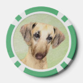 Sloughis Painting - Cute Original Dog Art Poker Chips (Achterkant)
