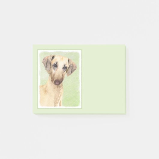 Sloughis Painting - Cute Original Dog Art Post-it® Notes (Voorkant)