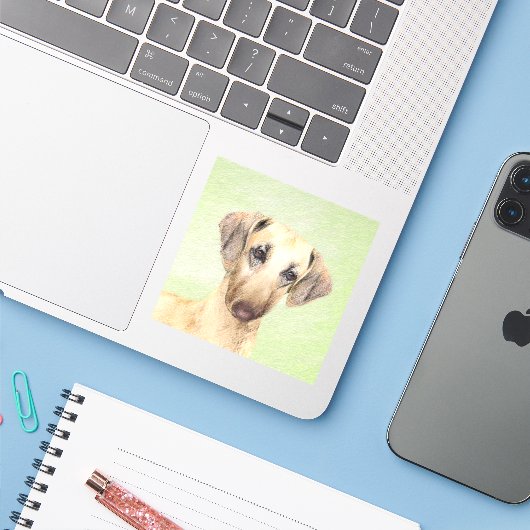 Sloughis Painting - Cute Original Dog Art Sticker (Laptop met iPhone)