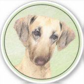 Sloughis Painting - Cute Original Dog Art Sticker (Voorkant)