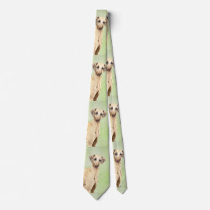 Sloughis Painting - Cute Original Dog Art Stropdas