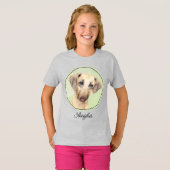Sloughis Painting - Cute Original Dog Art T-shirt (Voorkant volledig)