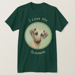 Sloughis Painting - Cute Original Dog Art T-shirt