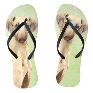 Sloughis Painting - Cute Original Dog Art Teenslippers