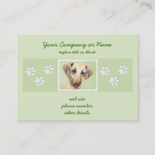 Sloughis Painting - Cute Original Dog Art Visitekaartje