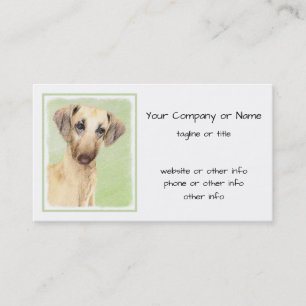Sloughis Painting - Cute Original Dog Art Visitekaartje