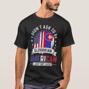Slovaaks-Amerikaanse landen Vlaggen Trots Slowakij T-shirt
