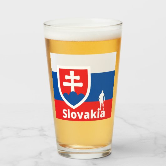 Slovaaks voetbal glas (Voorkant gevuld)