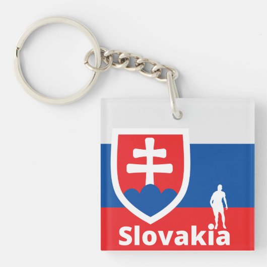 Slovaaks voetbal sleutelhanger (voorkant)