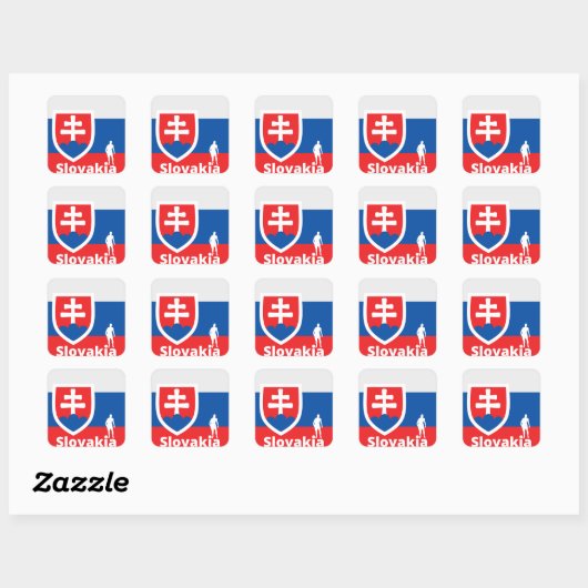 Slovaaks voetbal vierkante sticker (Vel)