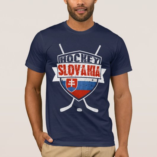 Slovaakse hockey Logo, met backprint T-shirt (Voorkant)
