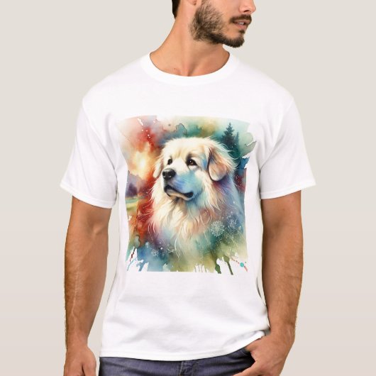 Slovak Cuvac Dog 030724AREF102 - Watercolor T-shirt (Voorkant)