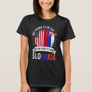 Slovakia American Patriot Heart Is From Slovakia T-shirt