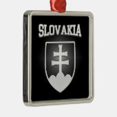 Slovakia Coat of Arms Metalen Ornament (Rechts)
