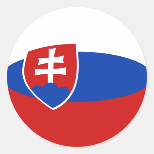 Slovakia Fisheye Vlag Sticker (Voorkant)