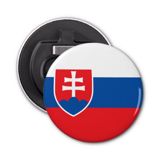 Slovakia Flag Button Flesopener (Voorkant)