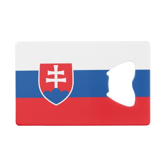 Slovakia Flag Creditkaart Flessenopener (Voorkant (Horizontaal))