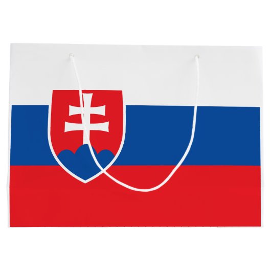 Slovakia Flag Groot Cadeauzakje (Achterkant)
