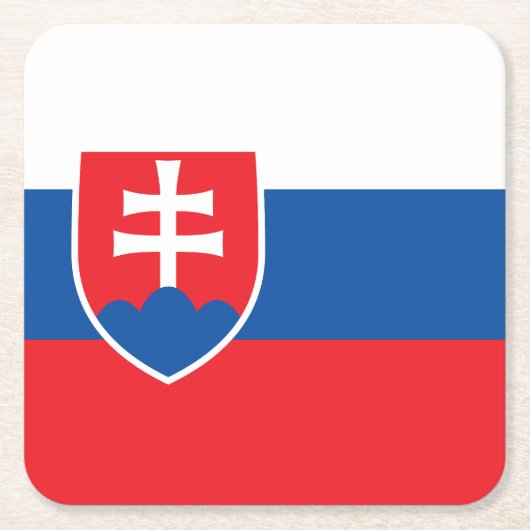 Slovakia Flag Kartonnen Onderzetters (Voorkant)