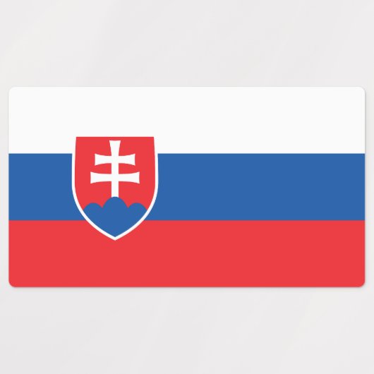 Slovakia Flag Labels (Design 2)