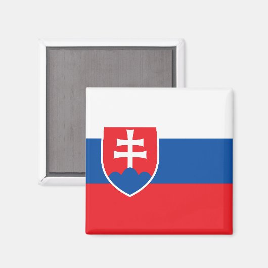 Slovakia Flag Magneet (Voorkant / Achterkant)