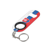 Slovakia Flag Mini Flessenopener (Achterkant Gekanteld)