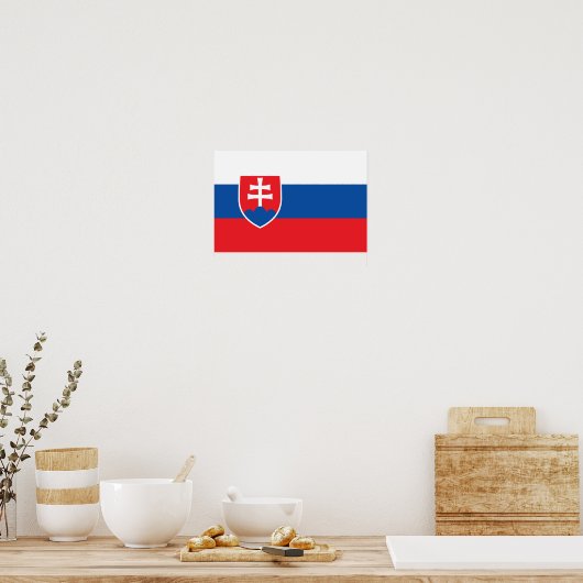 Slovakia Flag Poster (Keuken)