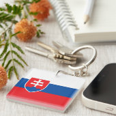 Slovakia Flag Sleutelhanger (Voorkant Rechts)