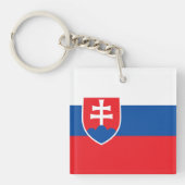 Slovakia Flag Sleutelhanger (Voorkant)