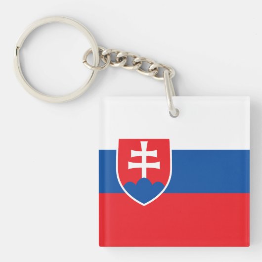 Slovakia Flag Sleutelhanger (Voorkant)