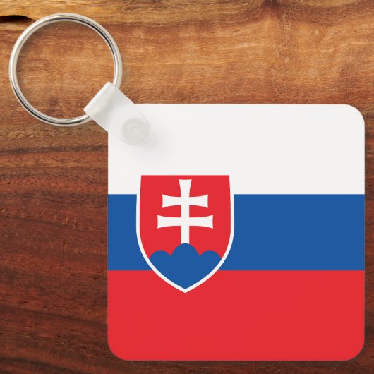 Slovakia Flag Sleutelhanger (Voorkant)
