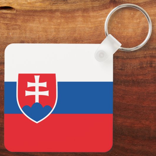 Slovakia Flag Sleutelhanger (Achterkant)