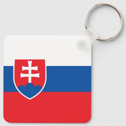 Slovakia Flag Sleutelhanger (Achterkant)