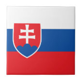 Slovakia Flag Tegeltje (Voorkant)