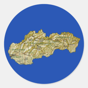 Slovakia Kaart Sticker