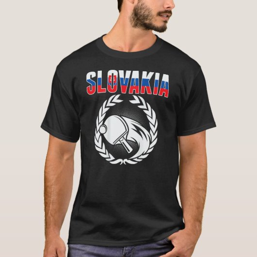 Slovakia Ping Pong  Slovak Table Tennis Team Suppo T-shirt (Voorkant)