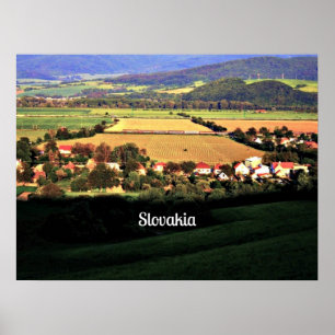 Slovakia pittoresk landschap poster