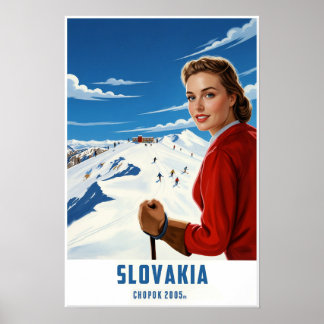 Slovakia ski-poster poster