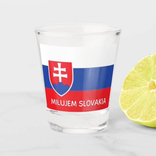 Slovakia Slovakian Flag Emblem Europe Shot Glas (Voorkant)