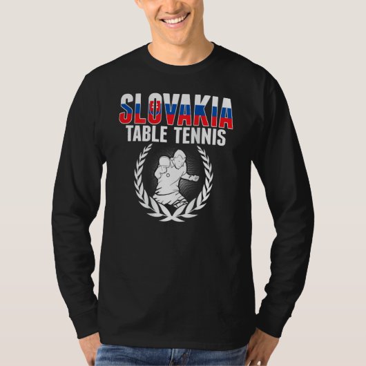 Slovakia Table Tennis Slovak Ping Pong Team Suppo T-shirt (Voorkant)