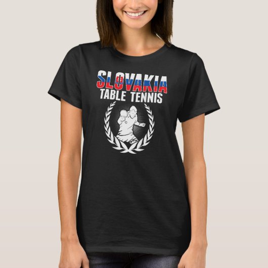 Slovakia Table Tennis  Slovak Ping Pong Team Suppo T-shirt (Voorkant)
