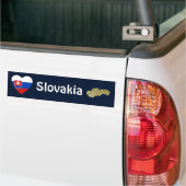 Slovakia Vlag Hart + Landkaart Bumpersticker (Op Truck)