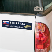 Slovakia Vlag + Landkaart Bumpersticker (Op Truck)