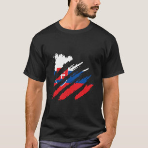 Slovakia Vlag Slowaakse Trots Klauw Slowaak Slowak T-shirt