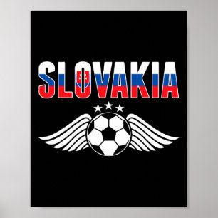 Slovakia Voetbalfans Jersey - Slowaakse Vlag Voetb Poster